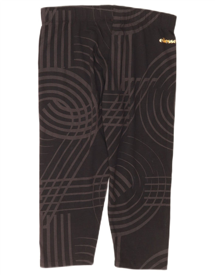 Ellesse Γυναικείο Κάπρι Κολάν UK 12 Μεσαίο Μαύρο γεωμετρικό βαμβάκι