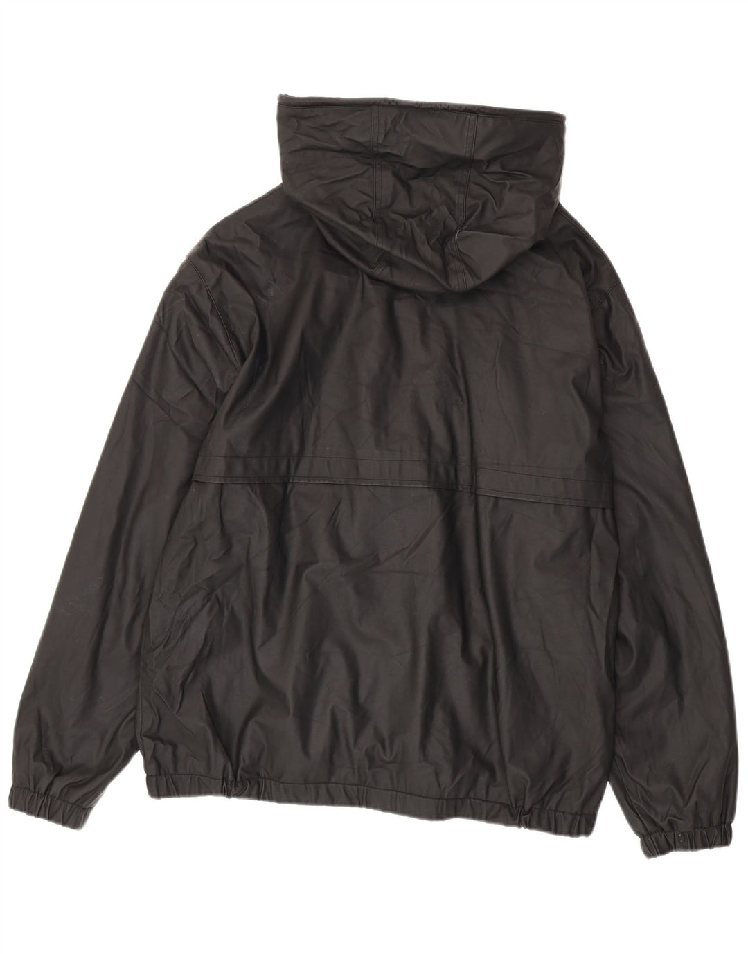 Zara Ανδρικό μπουφάν βροχής με κουκούλα UK 42 XL μαύρο πολυεστέρα