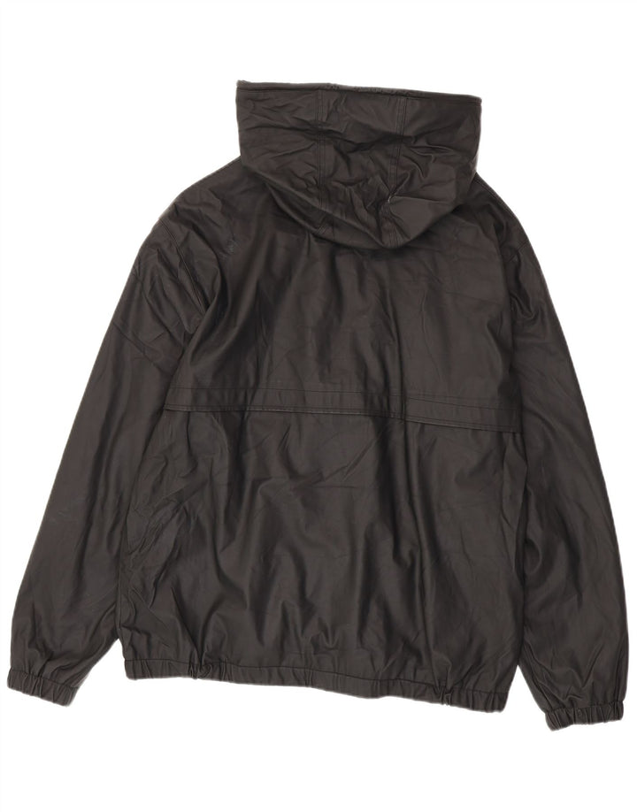 Zara Ανδρικό μπουφάν βροχής με κουκούλα UK 42 XL μαύρο πολυεστέρα