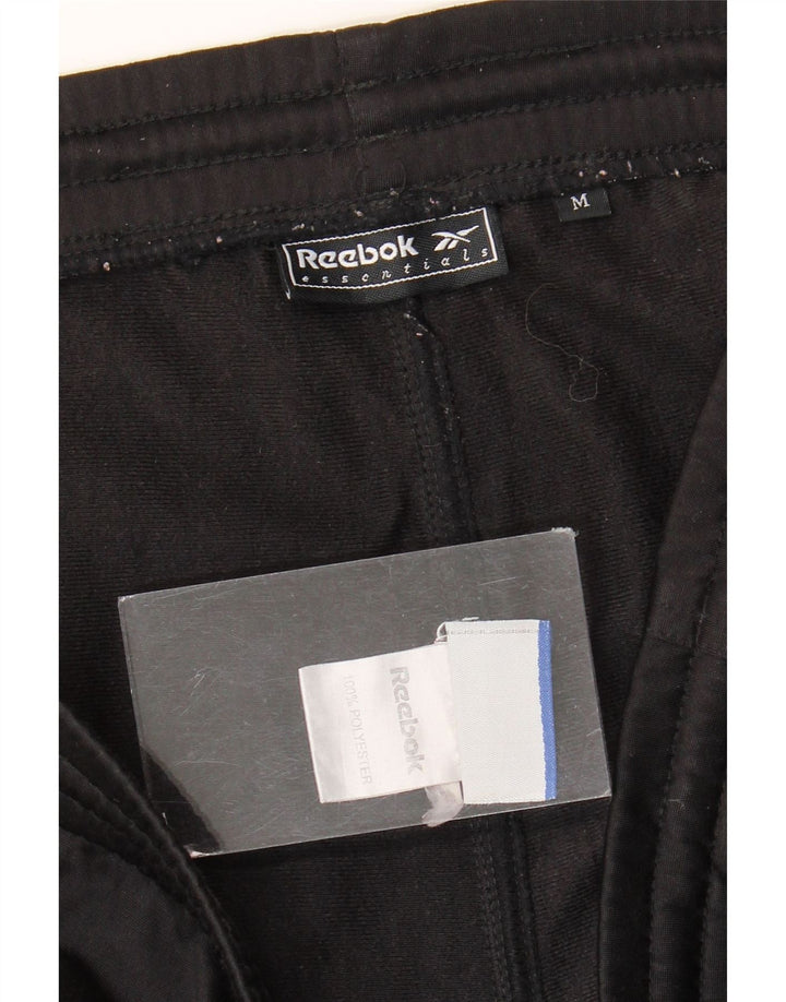 Ανδρική αθλητική φόρμα Reebok Παντελόνι από μεσαίο μαύρο πολυεστέρα