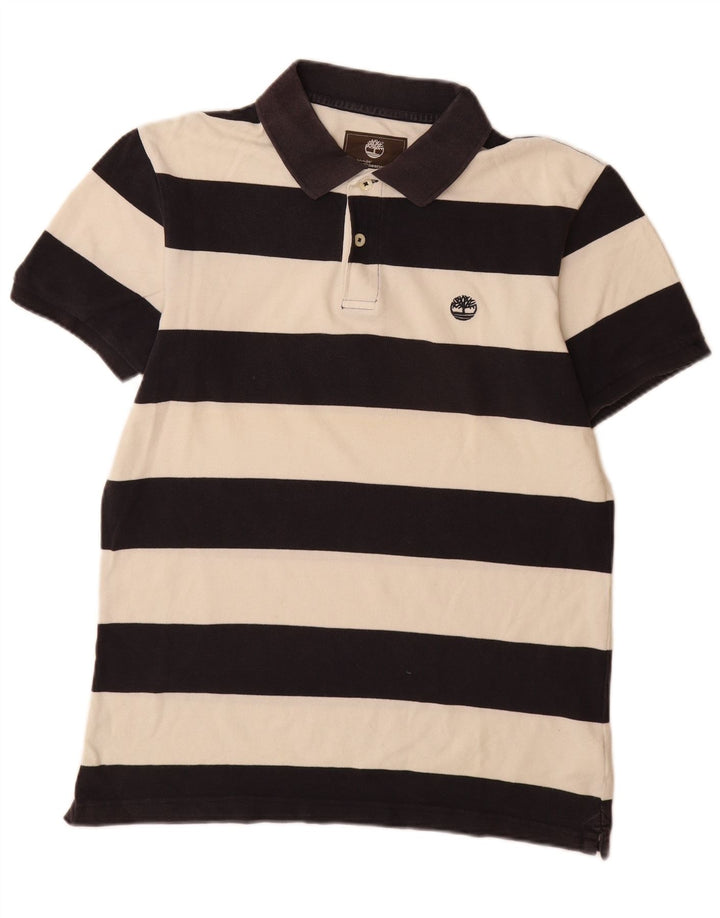 Ανδρικό πουκάμισο Timberland Earthkeepers Regular Fit Polo, μεσαίο λευκό ριγέ
