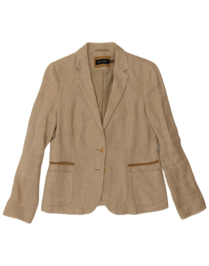 Massimo Dutti Γυναικείο μπλέιζερ με 2 κουμπιά μπουφάν EU 42 Μεγάλο Μπεζ