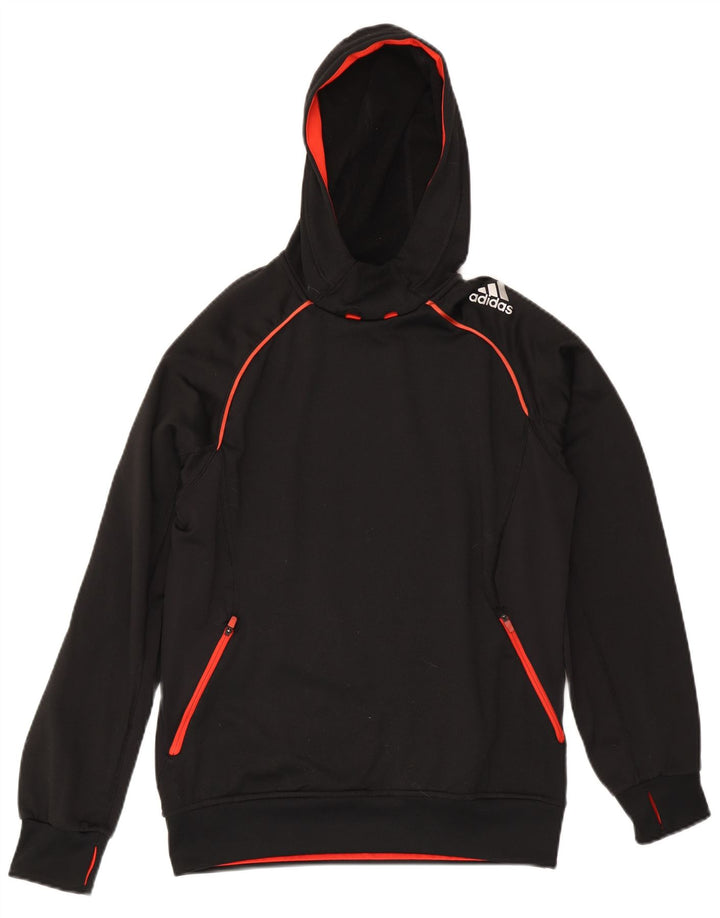 Adidas Mens Climawarm Hoodie Jumper Μικρός Μαύρος Πολυεστέρας