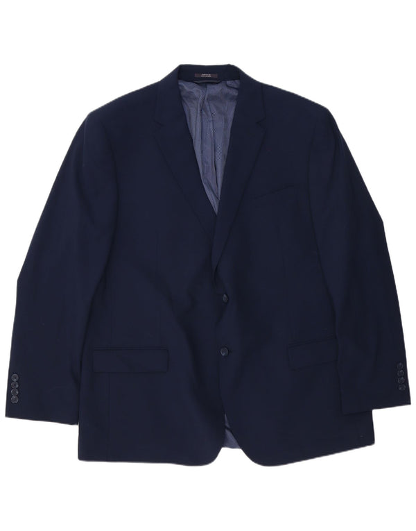 Marks & Spencer Ανδρικό σακάκι σακάκι με 2 κουμπιά UK 48 4XL Navy Blue Wool