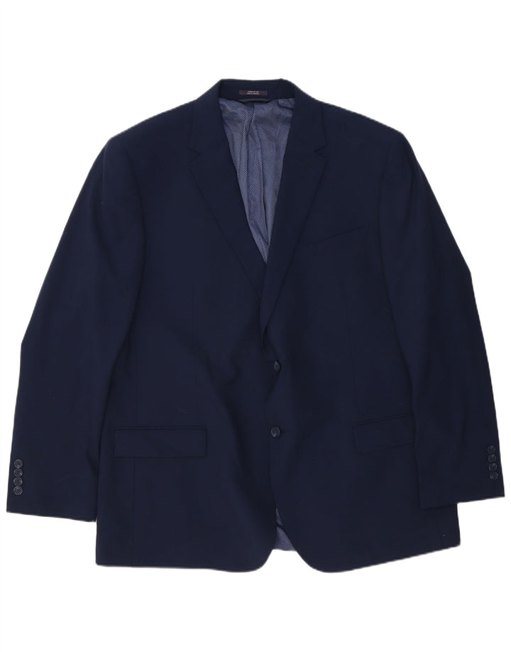 Marks & Spencer Ανδρικό σακάκι σακάκι με 2 κουμπιά UK 48 4XL Navy Blue Wool