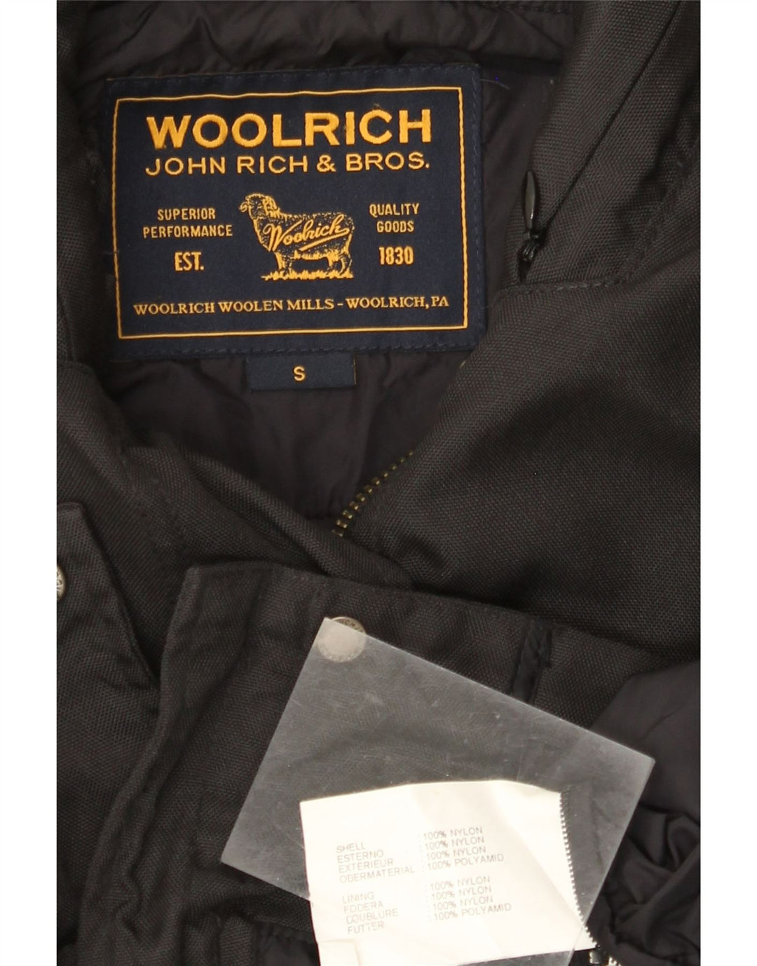 WOOLRICH Γυναικείο Utility Jacket UK 10 Small Black Nylon