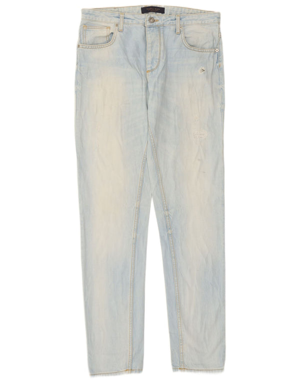 Zara Ανδρικό τζιν ίσιο EU 40 Medium W31 L33 Μπλε βαμβακερό