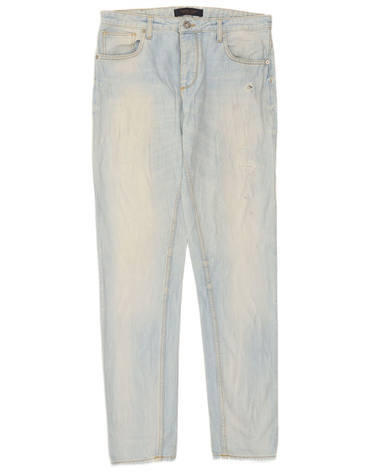 Zara Ανδρικό τζιν ίσιο EU 40 Medium W31 L33 Μπλε βαμβακερό