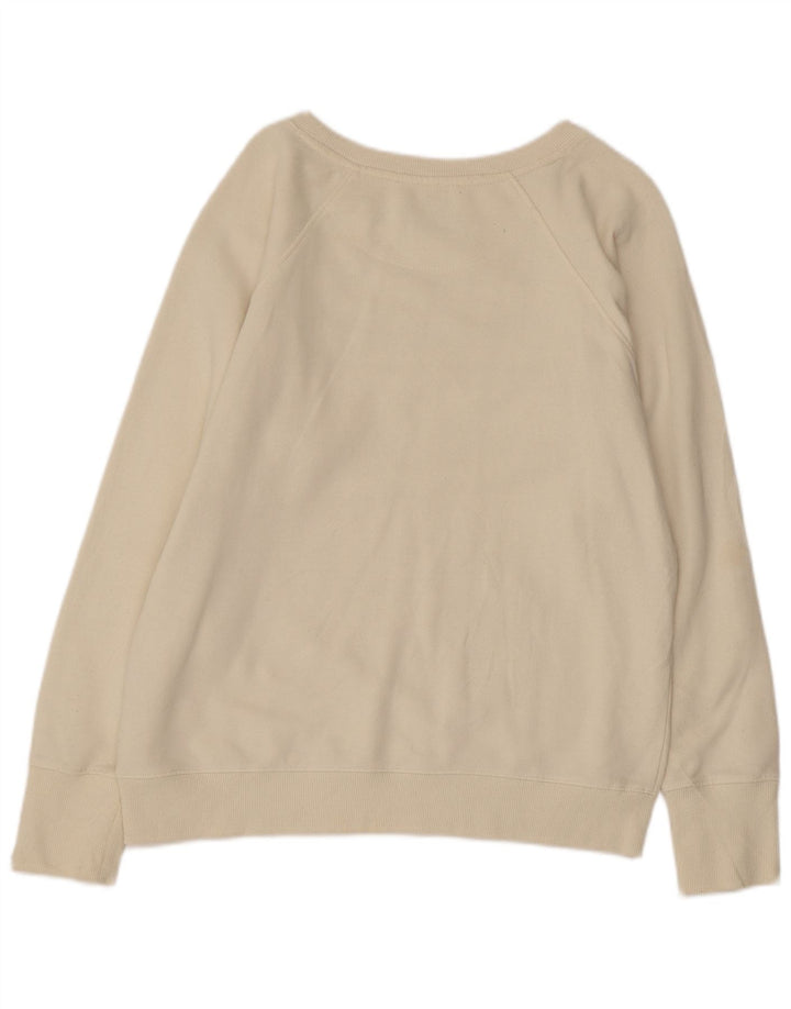 CHAMPION Γυναικείο Γραφικό Φούτερ Jumper UK 14 Βαμβακερό μεσαίο σε ανοιχτό λευκό