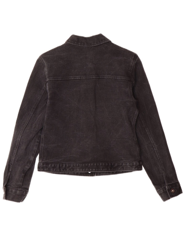 Dkny Γυναικείο Petite Denim Τζιν Μπουφάν UK 6 XS Black Cotton Classic