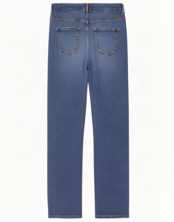 Marks & Spencer Womens Per Una Straight Jeans UK 10 Small W28 L27 Blue