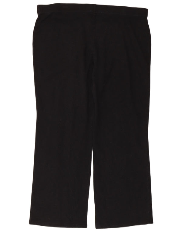 Marks & Spencer Γυναικεία φαρδιά φόρμα παντελόνια UK 22 3XL Μαύρο βαμβακερό