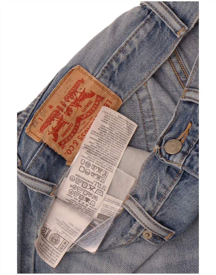 Levi's Mens 505 Straight Jeans W30 L27 Blue Cotton