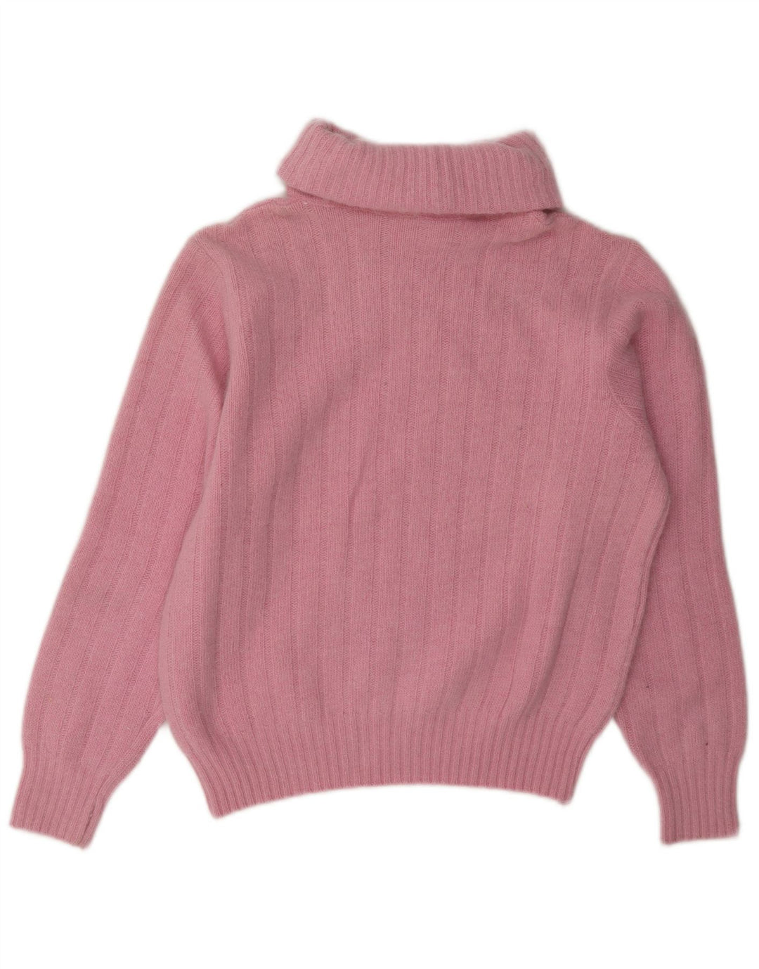 Vintage γυναικείο πουλόβερ με ρολό λαιμόκοψη UK 14 Medium Pink