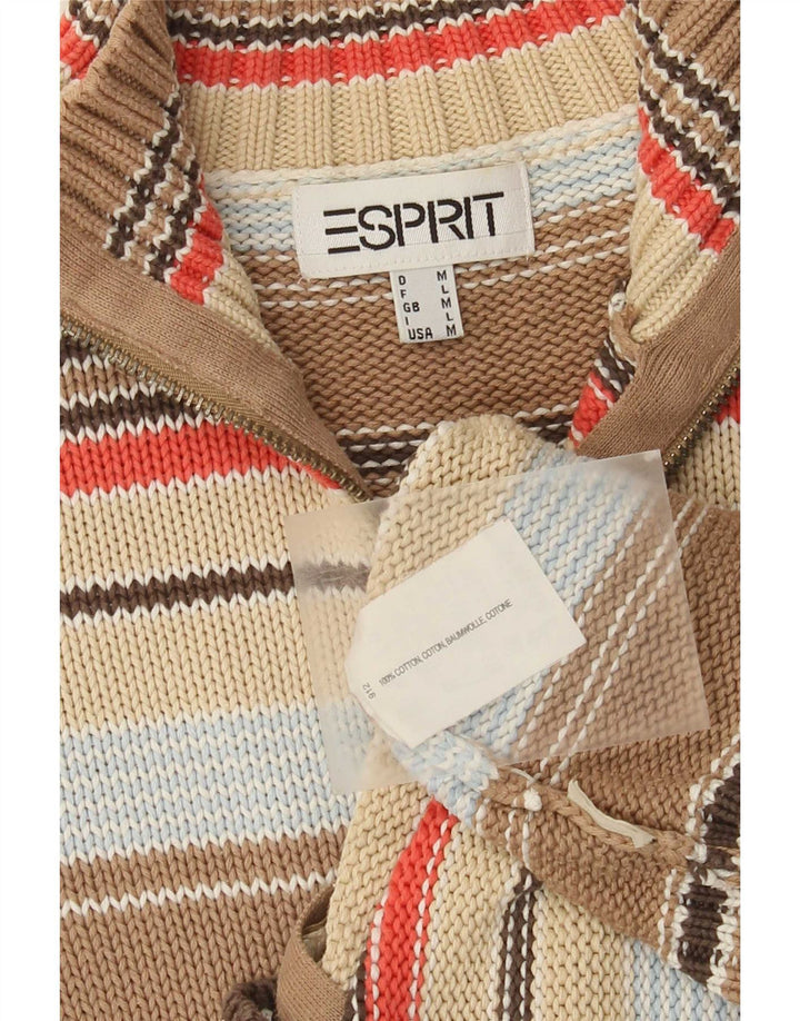 Esprit γυναικείο πουλόβερ ζακέτα με φερμουάρ UK 12 μεσαία πολύχρωμα ριγέ