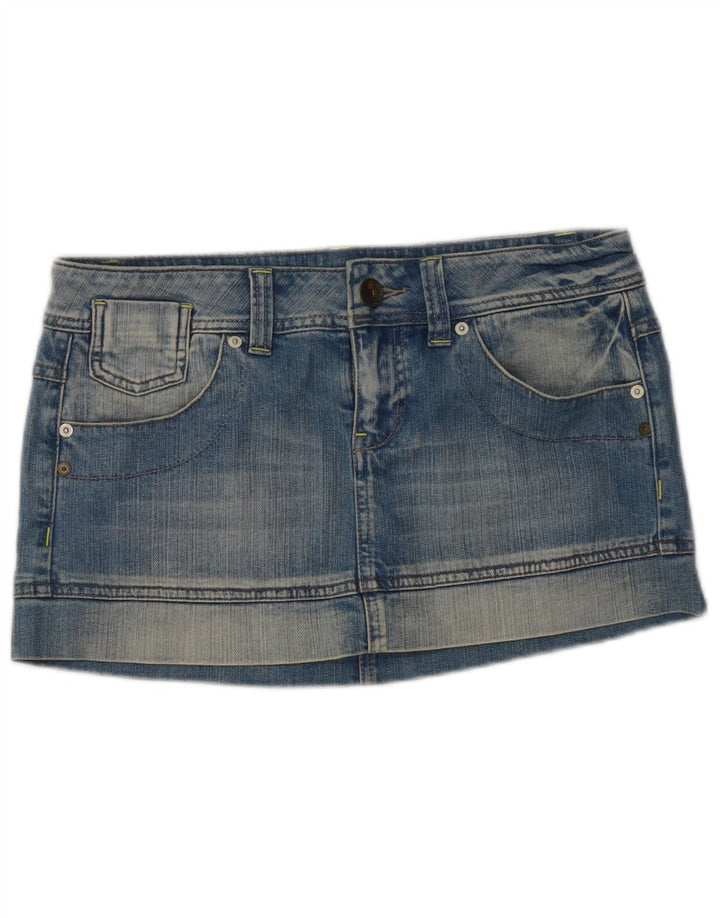 Benetton Γυναικεία Μίνι Τζιν Φούστα IT 42 Medium W32 Μπλε Βαμβακερή