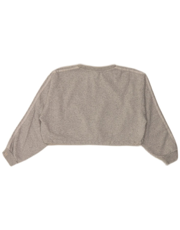 Γυναικεία φούτερ Adidas Crop Oversized Jumper UK 10 Small Grey Flecked