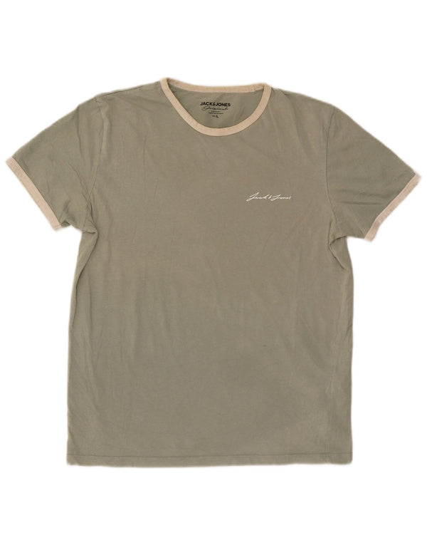 Jack & Jones Ανδρικό T-Shirt Top μεγάλο πράσινο βαμβακερό