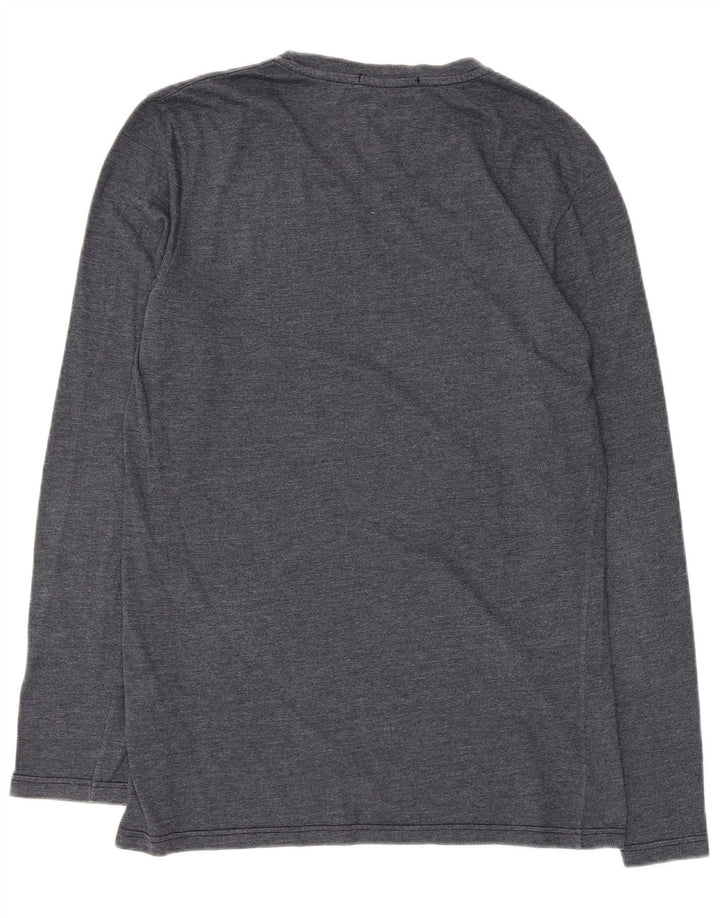 Fred Perry Γυναικείο τοπ μακρυμάνικο UK 14 Medium Navy Blue βαμβακερό