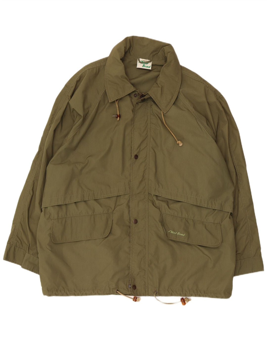 Vintage Ανδρικό Μπουφάν Windbreaker IT 54 2XL Khaki Polyester