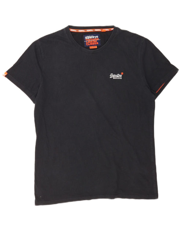 Superdry Ανδρικό T-Shirt Top XL Μαύρο βαμβακερό