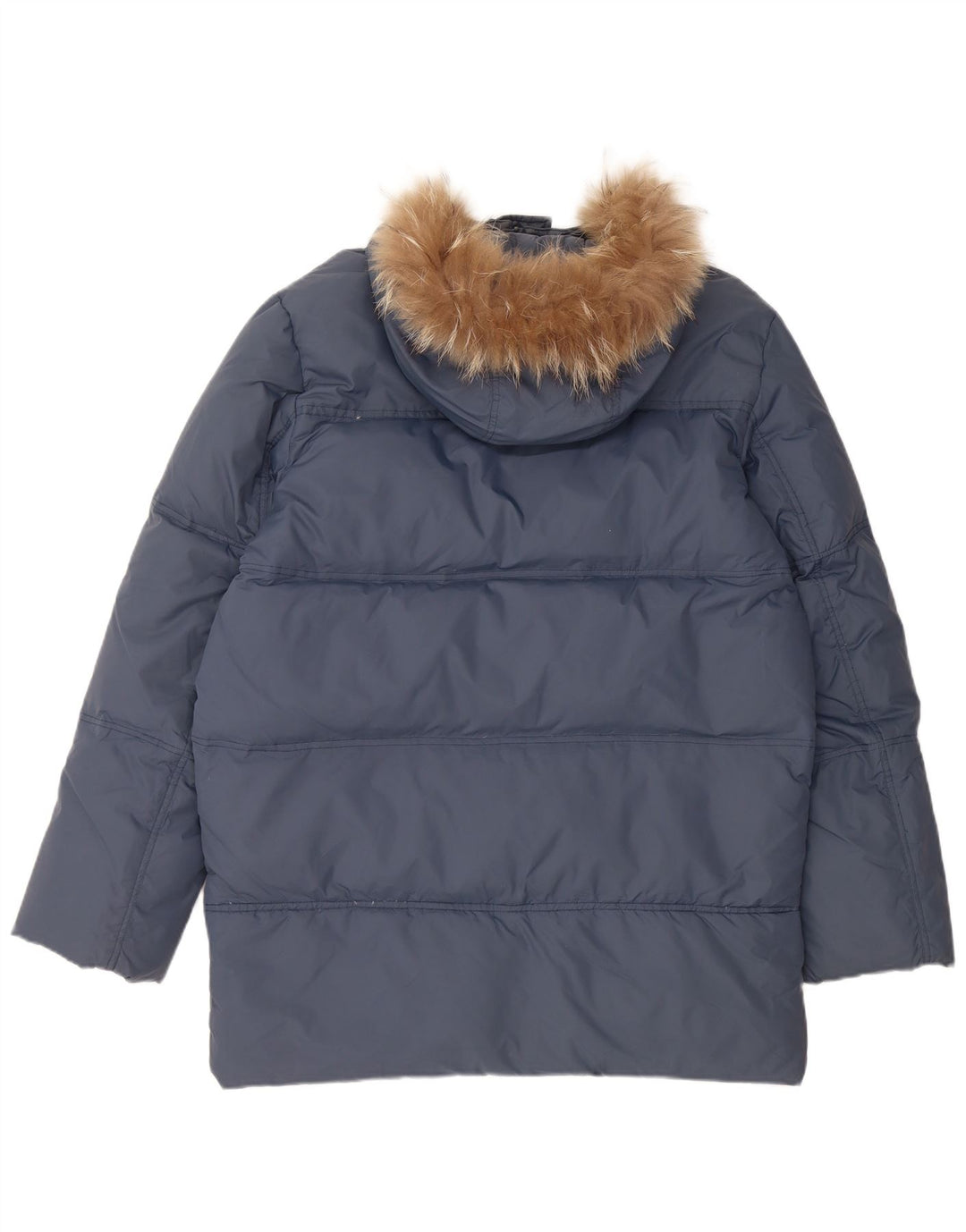 VINTAGE Ανδρικό παλτό με κουκούλα με κουκούλα με επένδυση UK 36 Small Blue Nylon