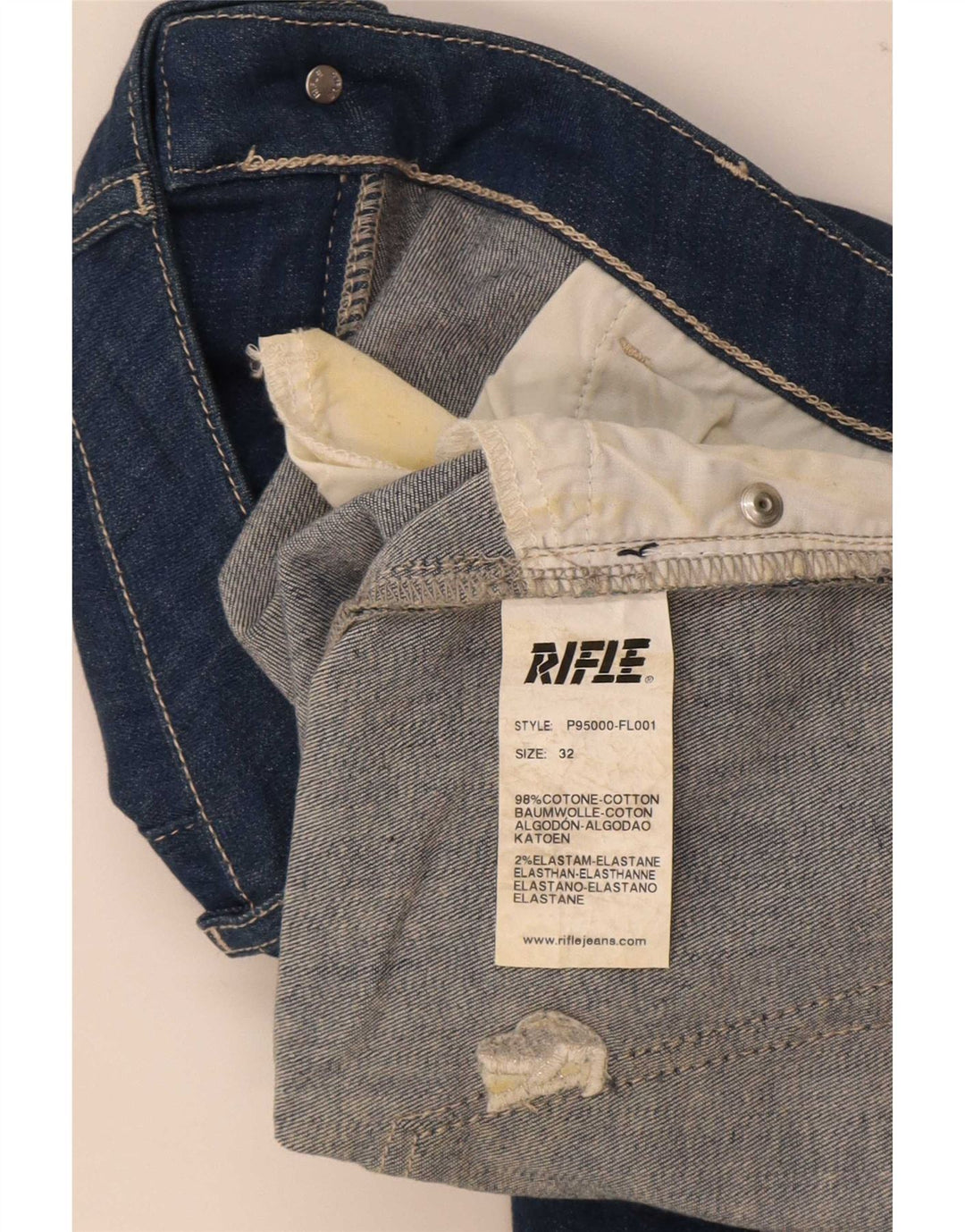 Rifle Γυναικείο Slim Jeans W32 L31 Μπλε Βαμβακερό
