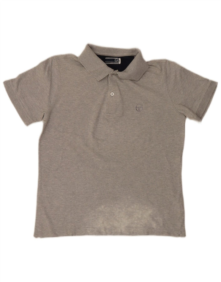 Sergio Tacchini Ανδρικό Πόλο Μπλουζάκι IT 48 Μικρό Γκρι Βαμβακερό