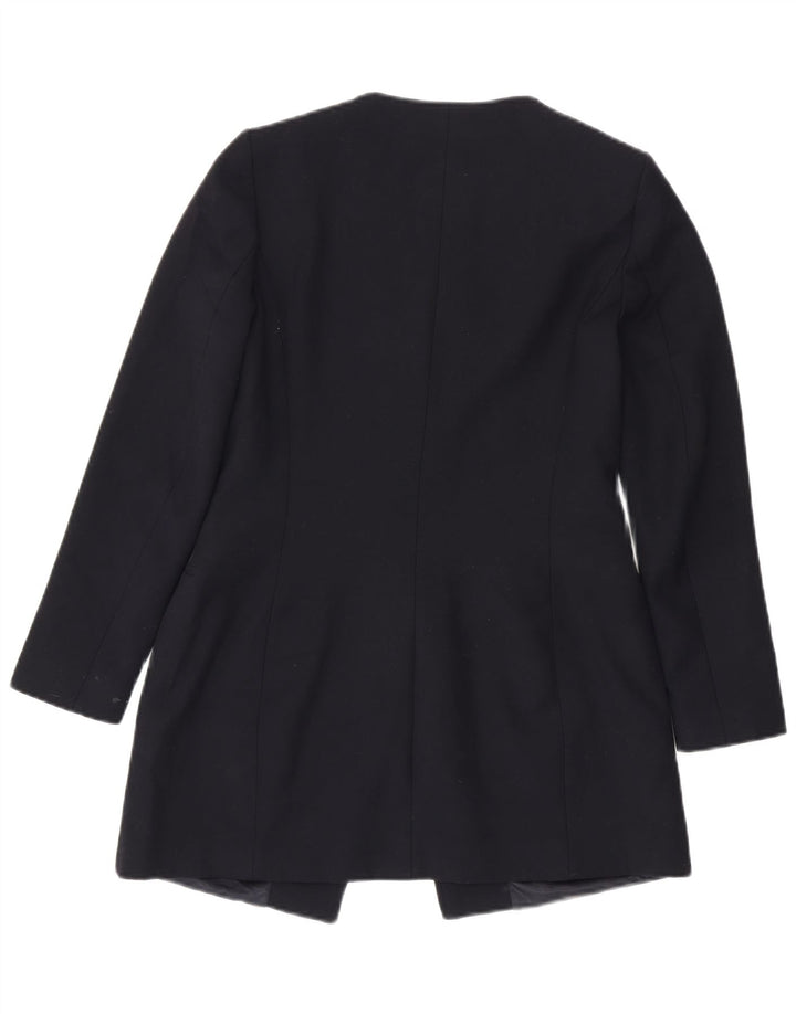 Zara Γυναικείο Σακάκι με Φερμουάρ UK 12 Medium Navy Blue Polyester