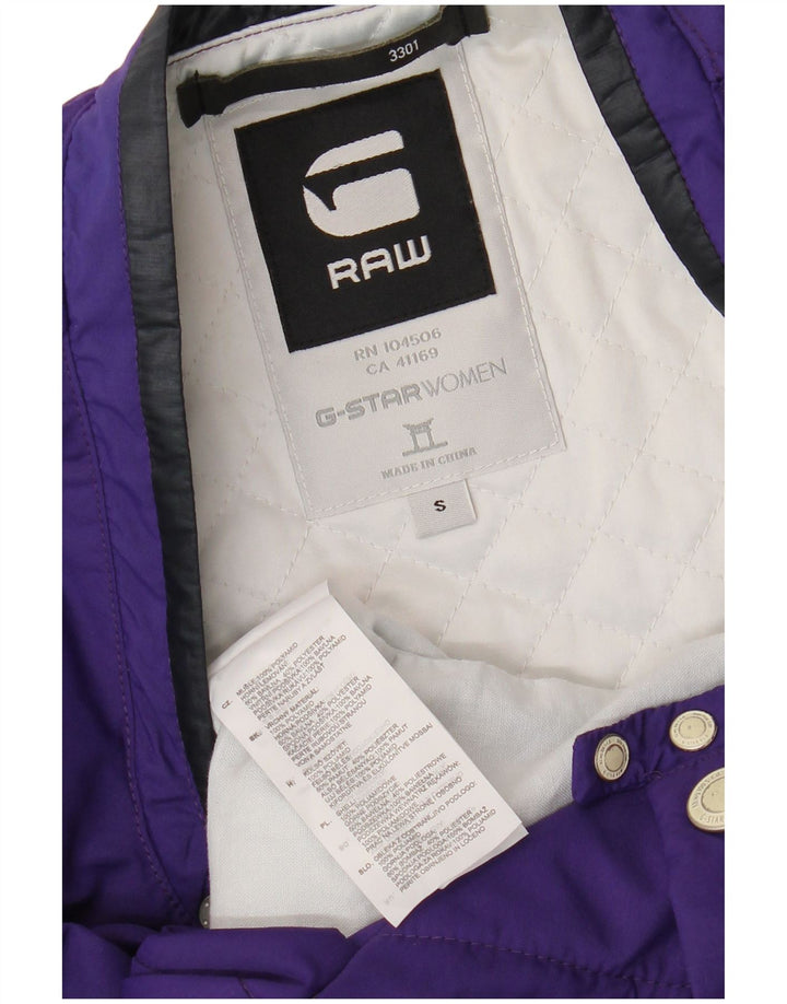 G-STAR Γυναικείο γραφικό μπουφάν UK 10 Small Purple Polyamide