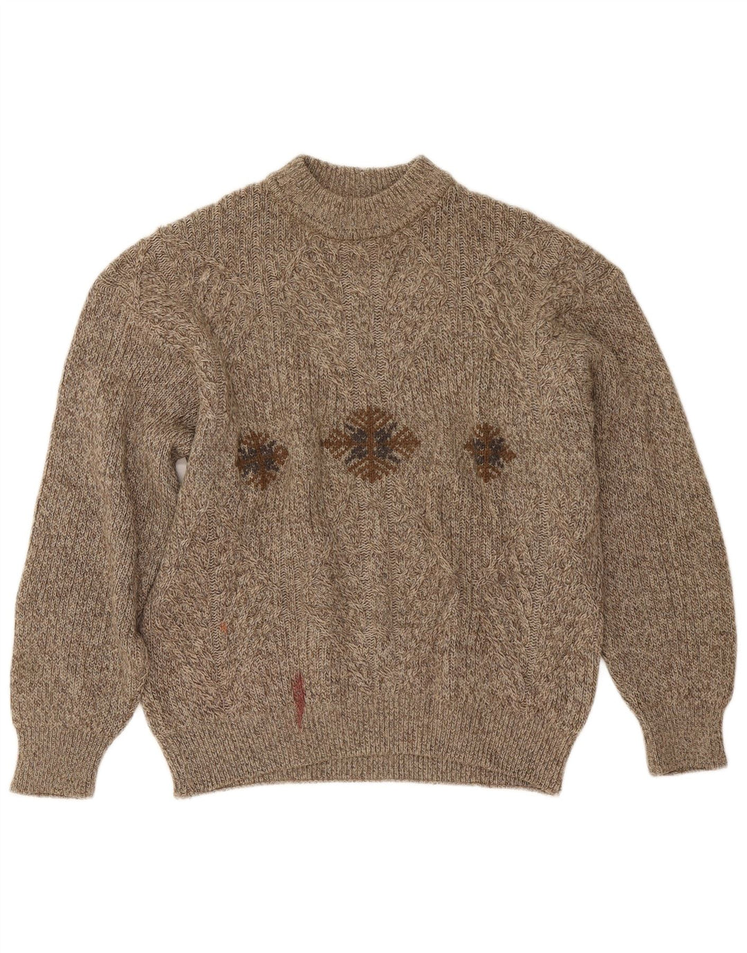 Ανδρικό πουλόβερ Cacharel Crew Neck Jumper Large Beige Fair Isle