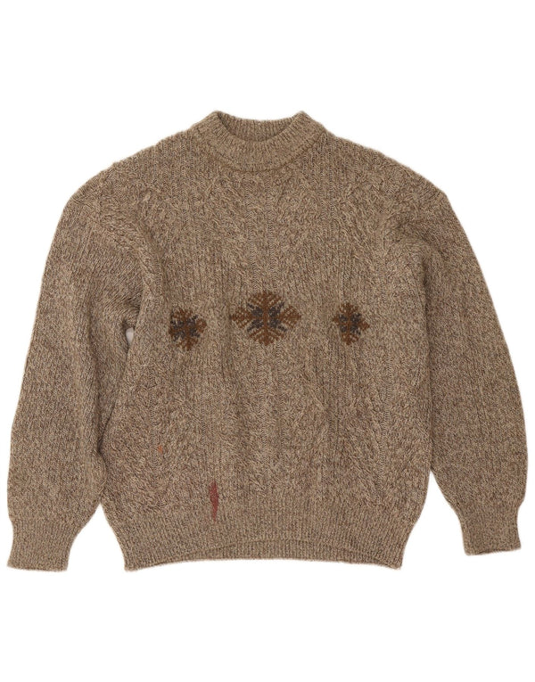 Ανδρικό πουλόβερ Cacharel Crew Neck Jumper Large Beige Fair Isle