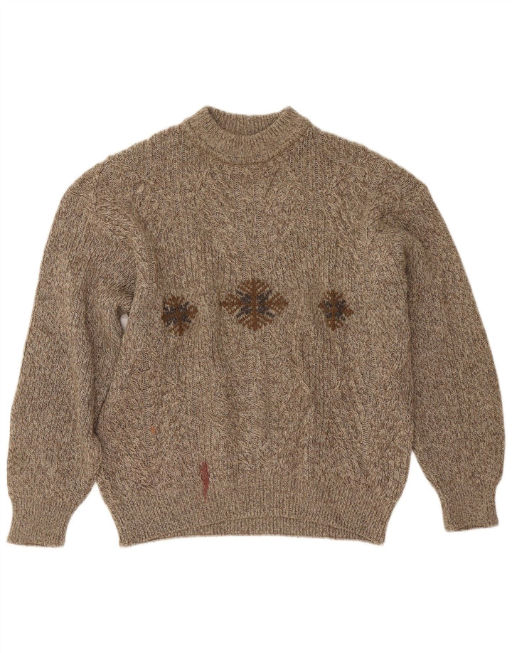 Ανδρικό πουλόβερ Cacharel Crew Neck Jumper Large Beige Fair Isle