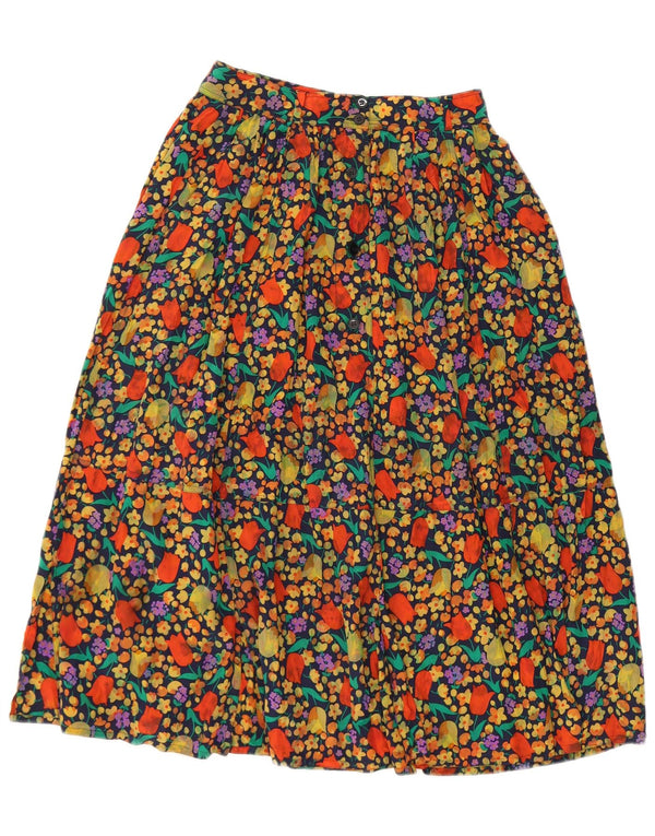 Vintage γυναικεία ψηλόμεση A-line φούστα IT 44 Medium W25 Πολύχρωμη