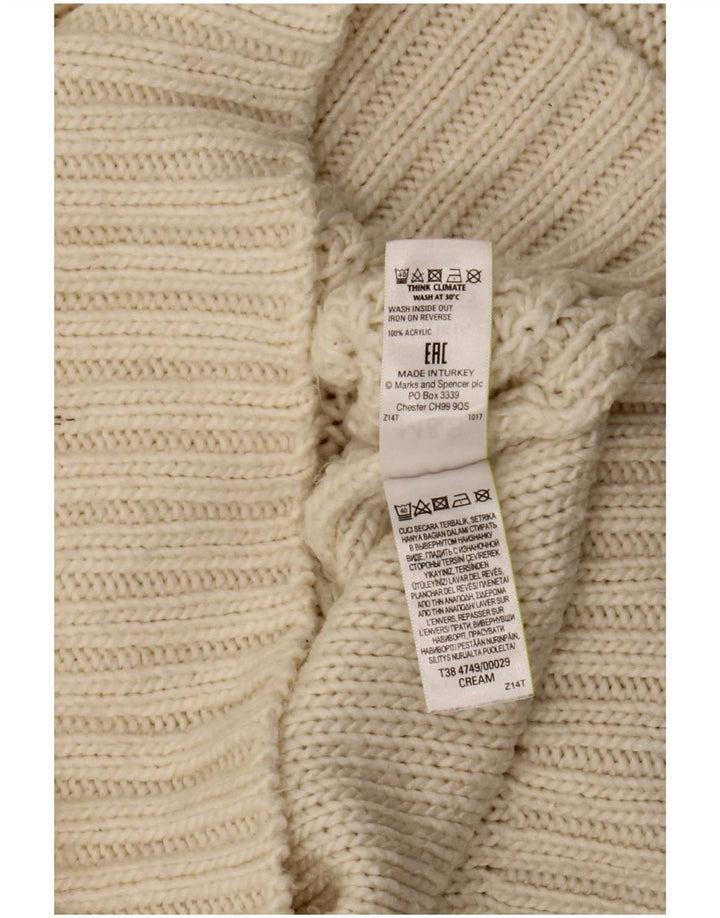 Marks & Spencer Γυναικείο πουλόβερ με λαιμό χελώνα UK 16 Large Off White