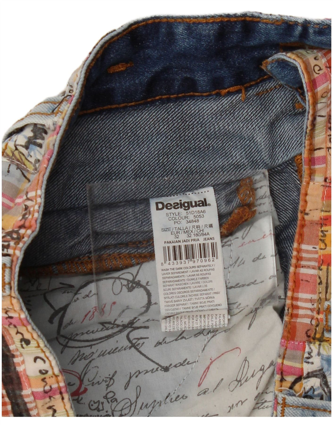 Ανδρικό τζιν ίσιο Desigual W32 L30 Μπλε βαμβακερό