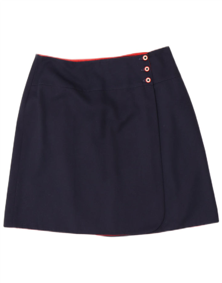 Vintage γυναικεία αναστρέψιμη φούστα μεσαία W30 Navy Blue