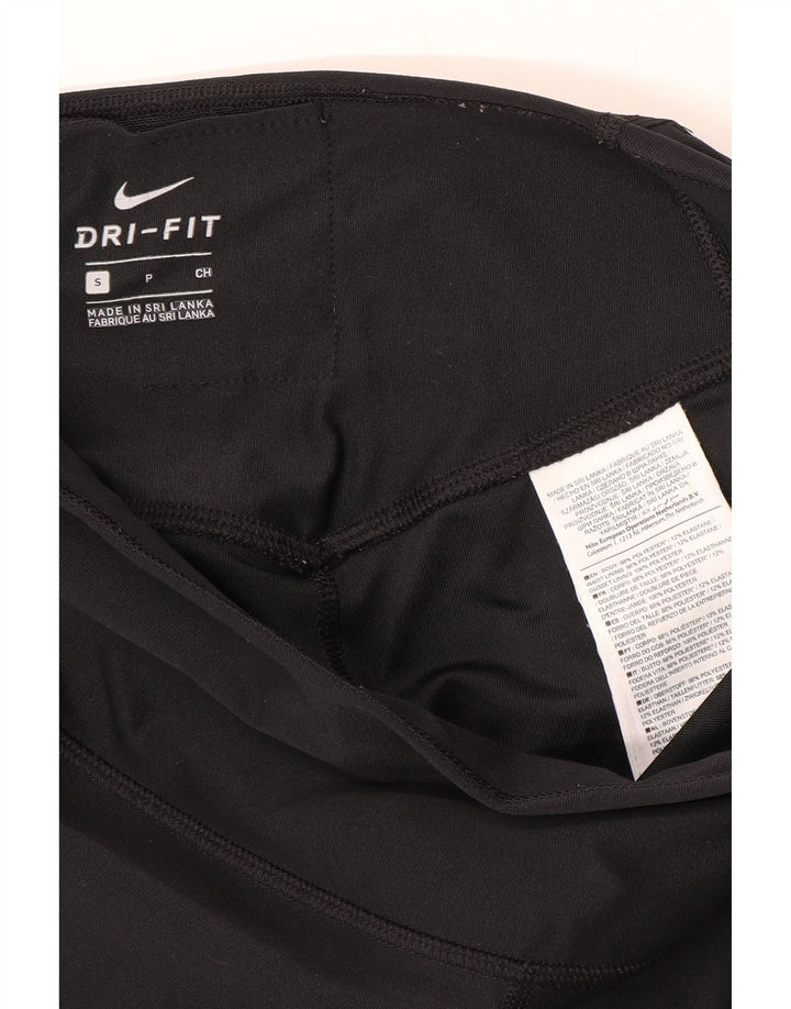 Γυναικεία Nike Dri Fit Graphic κολάν UK 10 Small Black Polyester