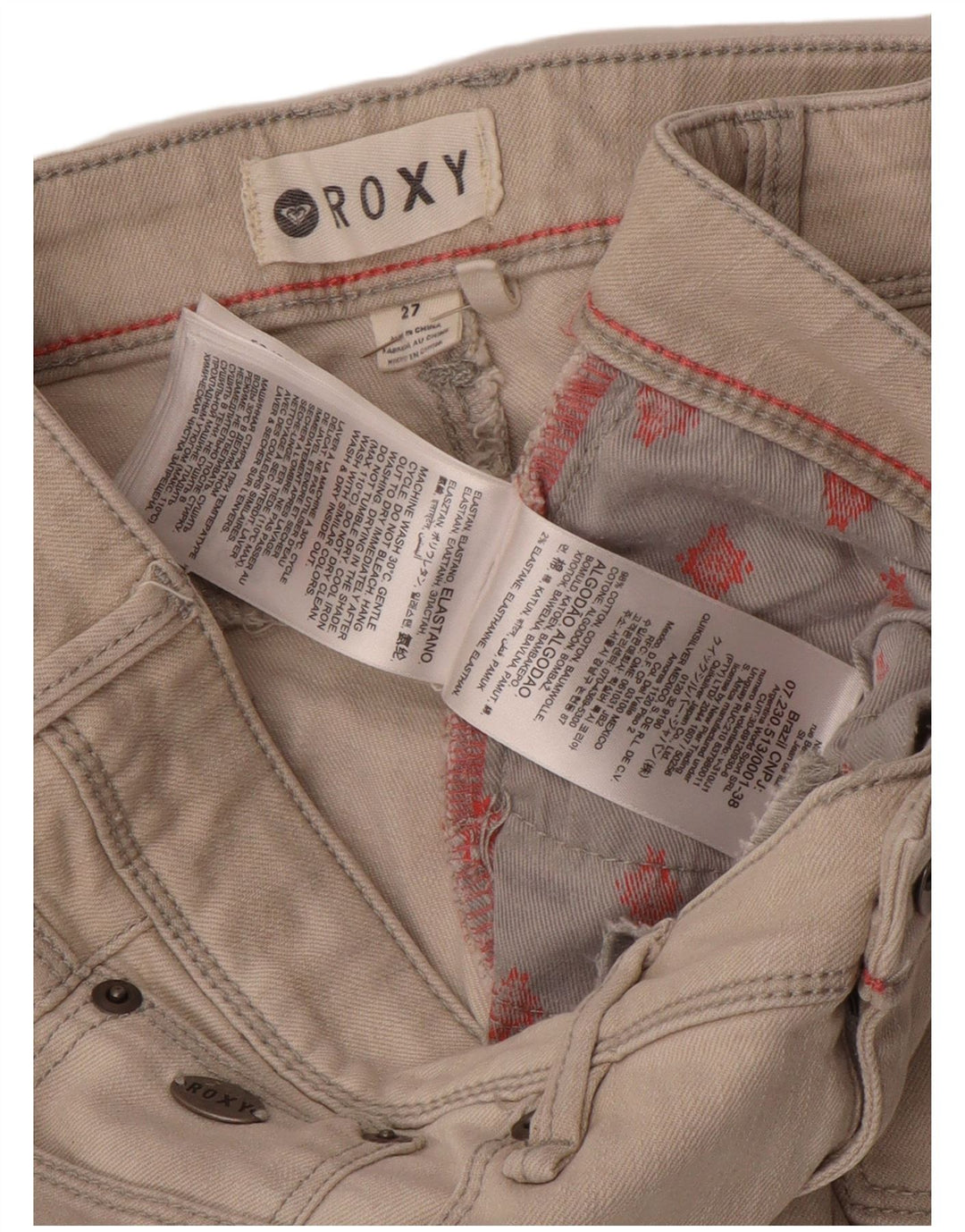 Γυναικείο Skinny Jeans ROXY W27 L27 Γκρι βαμβακερό