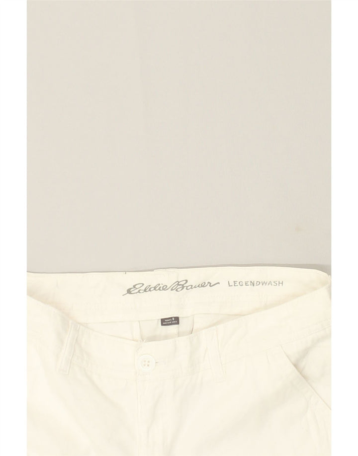 EDDIE BAUER Womens Chino Shorts US 8 Medium W32  White Cotton | Vintage Eddie Bauer | Thrift | Second-Hand Eddie Bauer | Used Clothing | Messina Hembry 
