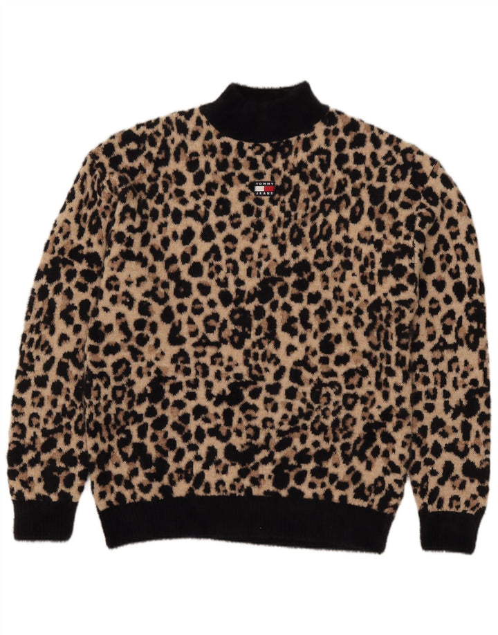 Tommy Hilfiger Γυναικείο πουλόβερ με λαιμό χελώνα UK 14 Μεσαίο καφέ