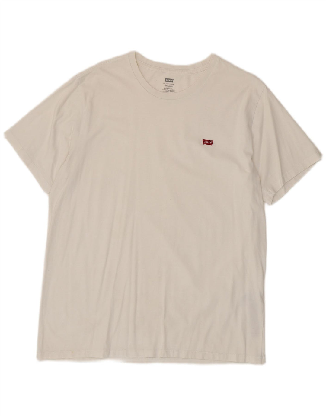 Ανδρικό μπλουζάκι Levi's Standard Top Large White Βαμβακερό
