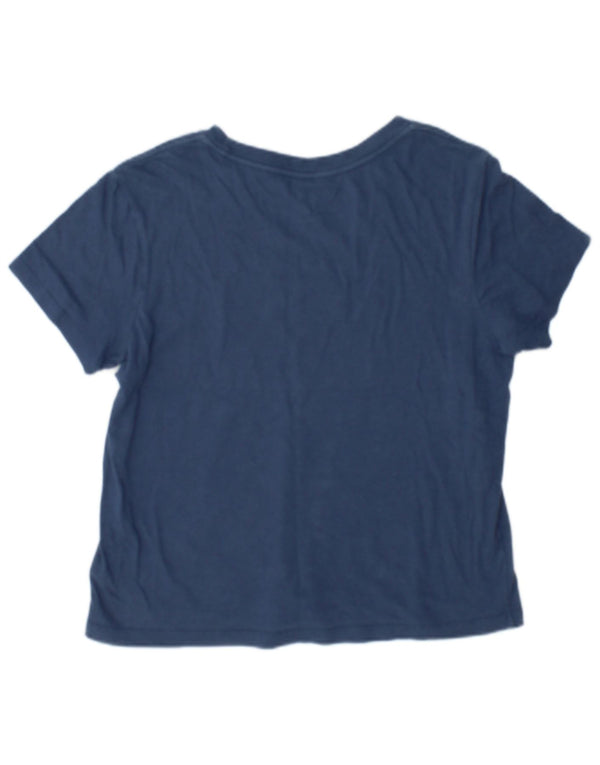 Vans Γυναικείο T-Shirt Top UK 14 Medium Navy Blue από βαμβάκι