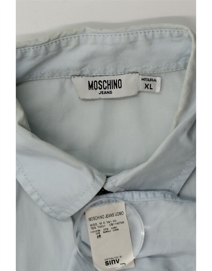 Ανδρικό πουκάμισο Moschino XL Μπλε βαμβακερό