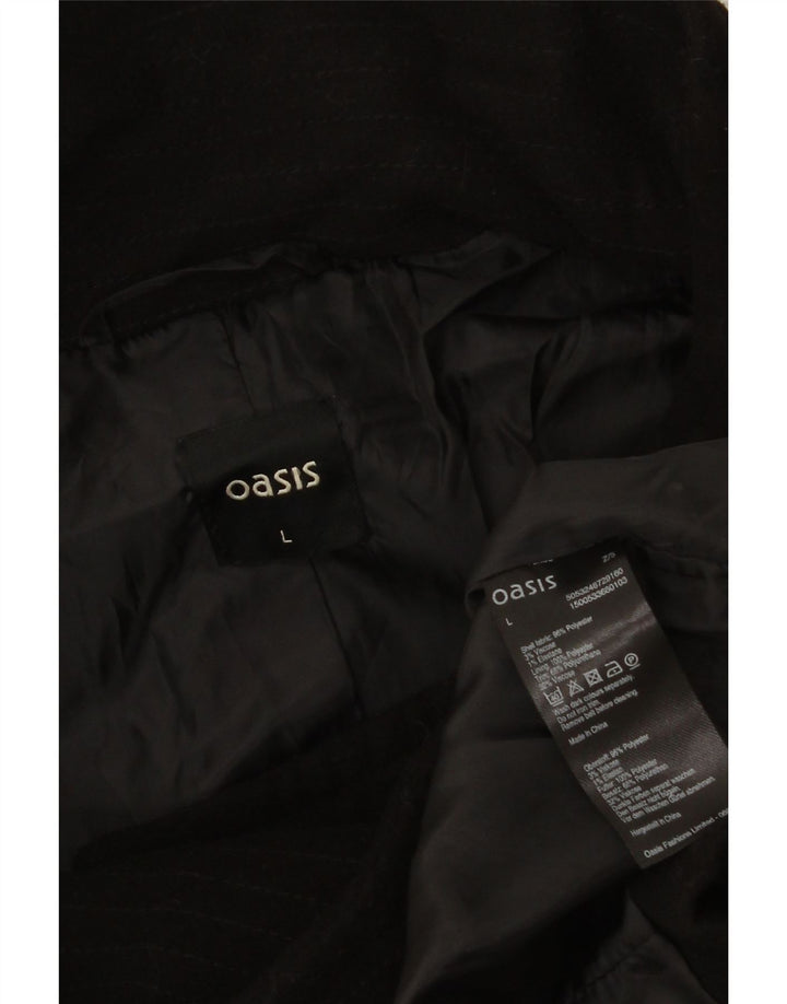 Γυναικείο παλτό Oasis UK 16 Large Black Polyester