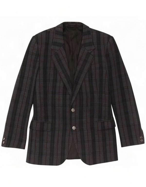 Marzotto Ανδρικό σακάκι σακάκι με 2 κουμπιά UK 38 Medium Grey Plaid