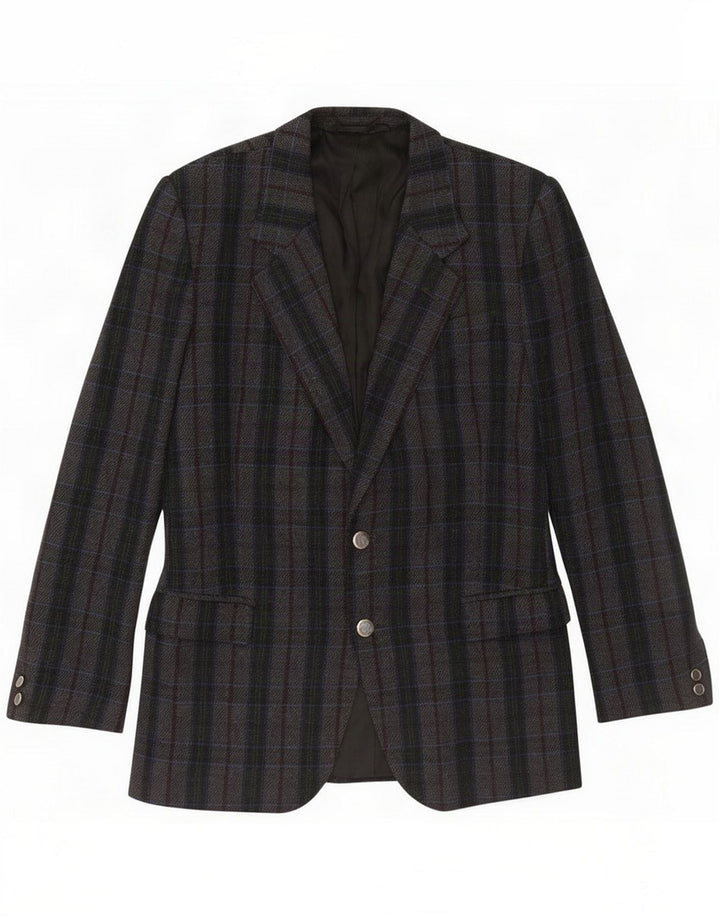 Marzotto Ανδρικό σακάκι σακάκι με 2 κουμπιά UK 38 Medium Grey Plaid