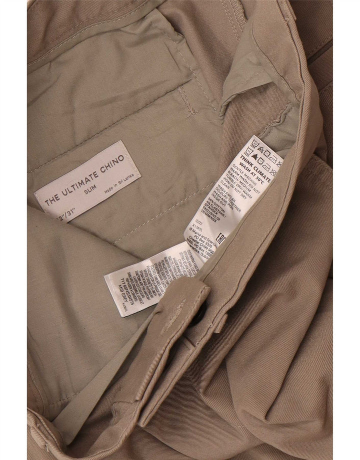 Ανδρικό παντελόνι Chino Marks & Spencer W32 L31 Γκρι βαμβακερό