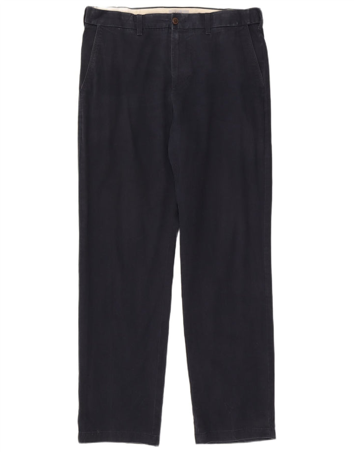 Marks & Spencer Ανδρικό κανονικό παντελόνι Chino W36 L33 Navy Blue Cotton
