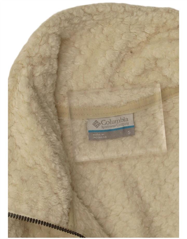 Columbia Γυναικείο Fleece Jacket UK 10 Small Off White Polyester